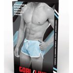 Goal Line Side Split Mesh Booty Shorts - Large/XLarge - Blue