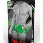 Goal Line Side Split Mesh Booty Shorts - Small/Medium - Green