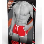 Goal Line Side Split Mesh Booty Shorts - Large/XLarge - Red