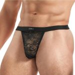 Lace King Lace G-String - Large/XLarge - Black