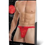 Lace King Lace G-String - Large/XLarge - Red