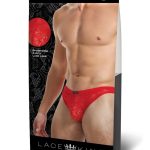 Lace King Lace Thong - Large/XLarge - Red