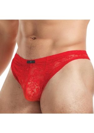 Lace King Lace Thong - Medlum/Large - Red