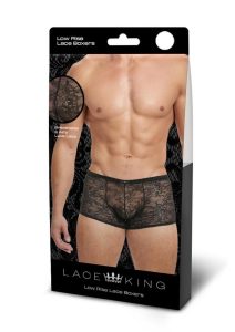 Lace King Lace Boxers - Large/XLarge - Black