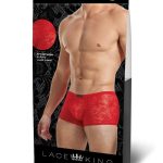 Lace King Lace Boxers - Large/XLarge - Red