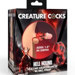 Creature Cocks Hell Hound Silicone Penis Sleeve and Ball Stretcher - Medium - Red/Black