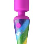 Bang! Rainbow Mini Wand Rechargeable Silicone Vibrator - Multicolor