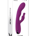 Playboy Busy Bunny Rechargeable Silicone Rabbit Vibrator - Purple