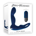 Zero Tolerance By All Means Rechargeable Silicone Anal Vibrator with Remote - Blue