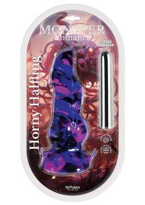 Monster Romance Horny Halfling Rechargeable Silicone Dong - Purple/Multicolor