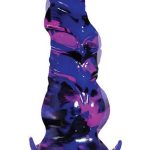 Monster Romance Horny Halfling Rechargeable Silicone Dong - Purple/Multicolor