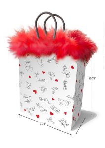 Stick Figures Gift Bag -Red/White