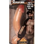 Working Stiff The Delivery Man Realistic Posable Dildo with Suction Cup - Vanilla