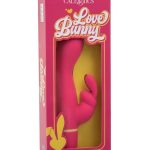 Love Bunny Vibrating G Bunny Rechargeable Silicone Rabbit Vibrator - Pink/Yellow