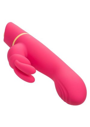 Love Bunny Vibrating G Bunny Rechargeable Silicone Rabbit Vibrator - Pink/Yellow