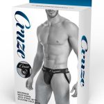 Cruze High Bar Jockstrap With Cock Ring - Large/XLarge - Black