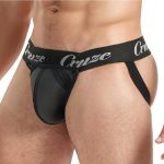 Cruze High Bar Jockstrap With Cock Ring - Large/XLarge - Black