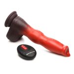 Creature Cocks Ramming Hound Thrusting and Vibrating Rechargeable Silicone Dildo - Red