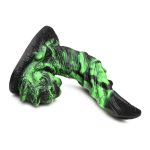 Creature Cocks Glowzilla Glow In The Dark Silicone Dildo - Green/Black