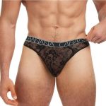 Banana Cabana Lace Nights Thong - Small/Medium - Black