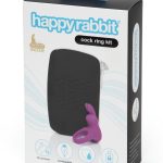 Happy Rabbit Cock Ring Rechargeable Silicone Kit (2 Piece) - Purple/Black