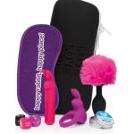 Happy Rabbit Couples Rechargeable Silicone Pleasure Kit (7 Piece) - Pink/Purple