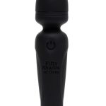 Fifty Shades of Grey Sensation Rechargeable Silicone Mini Wand Vibrator - Black