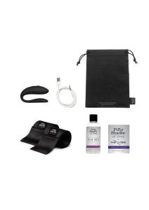 Fifty Shades of Grey X We-Vibe Moving As One Rechargeable Silicone Couples Kit - Black