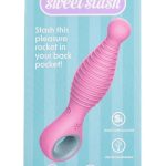 Rock Candy Sweet Cheeks Rechargeable Silicone Anal Vibrator - Pink/Gray