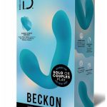 Bodywand I.D. Beckon Rechargeable Silicone Dual Stimulating Vibrator - Teal