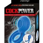 Cockpower Ultimate Vibrating Rechargeable Silicone Cock Ring - Blue