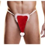 Fundies Santa Hat Thong - O/S - Red/White