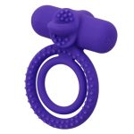 Silicone Rechargeable Dual Climaxer Cock Ring - Purple