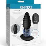 Rimmers Model-E Vibrating Rechargeable Silicone Rimming Plug with Remote Control - Black