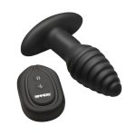 Rimmers Model-E Vibrating Rechargeable Silicone Rimming Plug with Remote Control - Black