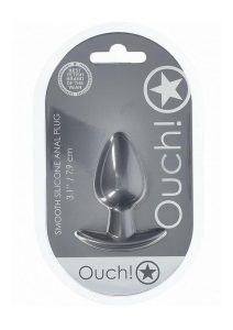 Ouch! Anal Plug Silicone - Medium - Gun Metal