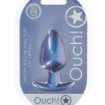 Ouch! Anal Plug Silicone - Large - Metallic Blue