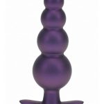 Ouch! Beaded Anal Plug Silicone - Metallic Purple