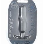 Ouch! Oblong Anal Plug Silicone - Gun Metal