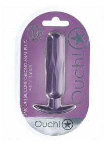 Ouch! Oblong Anal Plug Silicone - Metallic Purple