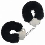 Ouch! Heavy-Duty Fluffy Handcuffs - Black