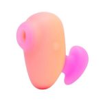 Romp Kiss Rechargeable Silicone Clitoral Stimulator - Yellow/Pink