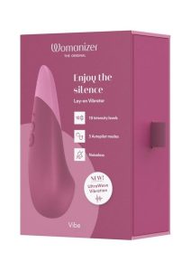 Womanizer Vibe Rechargeable Silicone Clitoral Vibrator - Dusky Pink