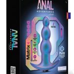 Anal Adventures Matrix Expedition Plug Silicone Rechargeable Anal Plug - Lunar Blue