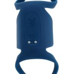 Playboy Jet Pack Rechargeable Silicone Double Ring Penis Vibrator - Blue