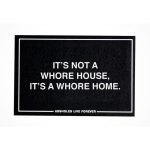 Assholes Live Forever Whore Home Doormat - Black - Bulk