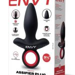 Envy Vibrating Silicone Rechargeable Assifier Butt Plug - Black