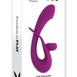 Playboy Cha Cha Slide Rechargeable Silicone Dual Vibrator - Purple