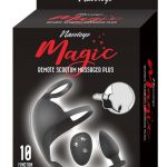 Magic Remote Controlled Scrotum Massager Rechargeable Silicone Plug - Black