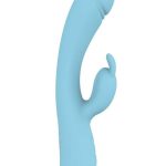 Blaze Heat Up Bunny Rechargeable Silicone Vibrator - Blue